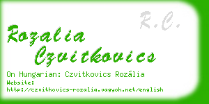rozalia czvitkovics business card